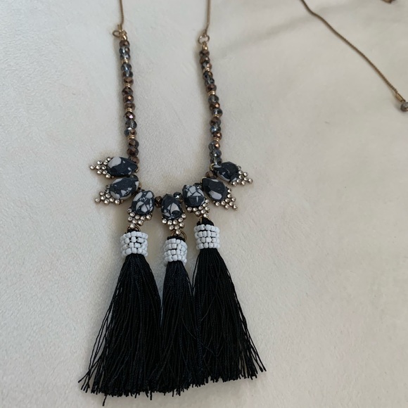 NWT Steve Madden Drop Fringe Necklace - Picture 3 of 8